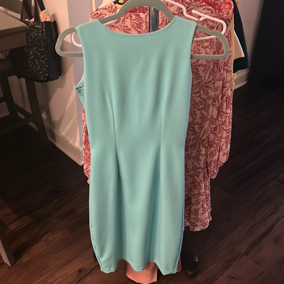 Custom Debbie Carroll Sheath Cocktail Pageant Interview Dress in Teal - Picture 1 of 2